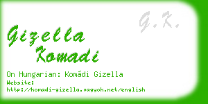 gizella komadi business card