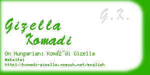 gizella komadi business card